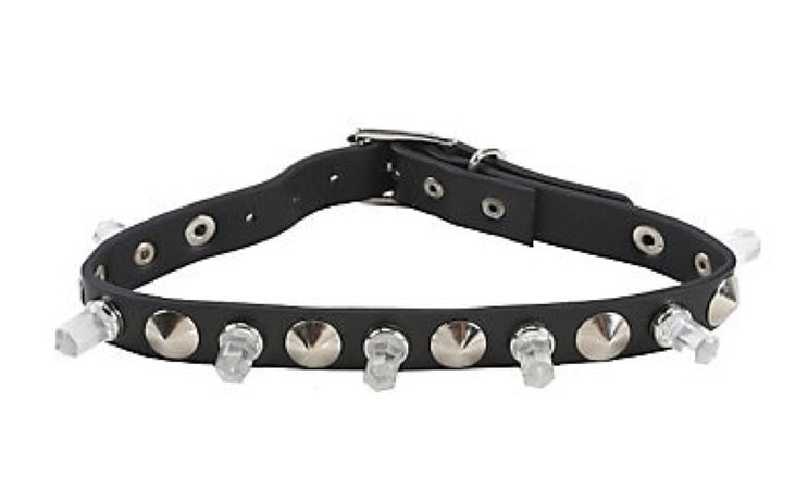 crystal studded choker hot topic leather