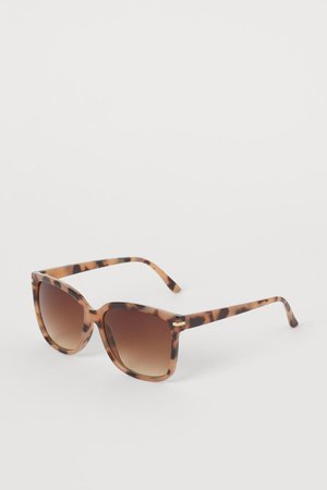 Солнцезащитные очки - Бежевый/Черепаховый узор - Женщины | H&M RU