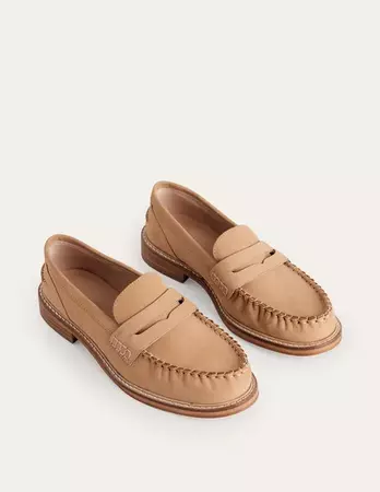 Classic Moccasin Loafers - Maple Sugar Nubuck | Boden UK