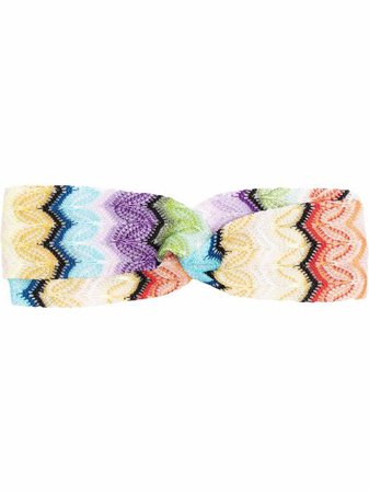 Missoni chevron-knit twist-detail Headband - Farfetch