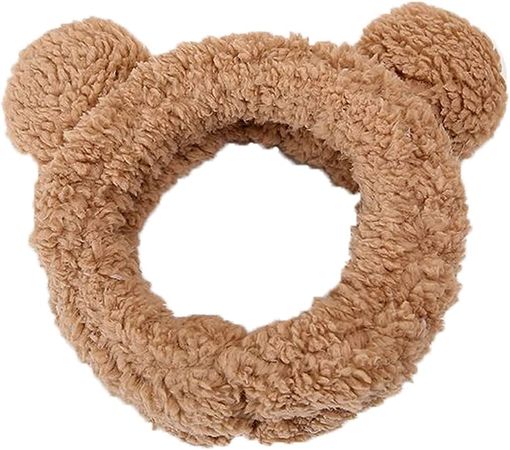 Amazon.com : Puffy Bear Ears Headband for Washing Face, Soft Plush Absorbent Elastic Hairband for Makeup/Spa/Skincare, Cute Cartoon Animal Non-slip Headband for Women, Girls, Little Girl (bear) : Beauty & Personal Care