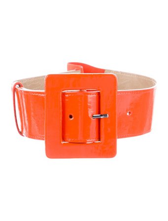 Alice + Olivia Wide Leather Belt - Orange Belts, Accessories - WAO208841 | The RealReal