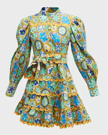 CELIAB Karisismi Button-Front Mini Dress | Neiman Marcus