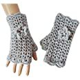 Amazon.com: Gray Crochet Gloves Fingerless Gloves : Handmade Products