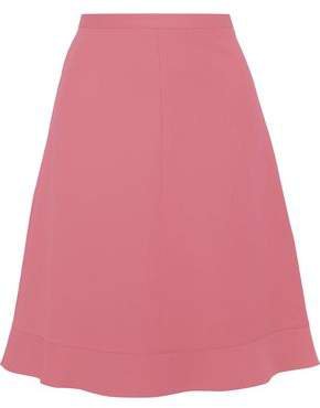 Fluted Cotton-blend Skirt