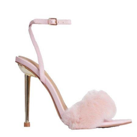 pink ruffled heel