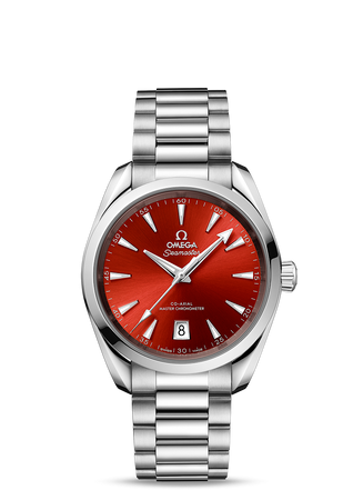 Red Omega Automatic Watch