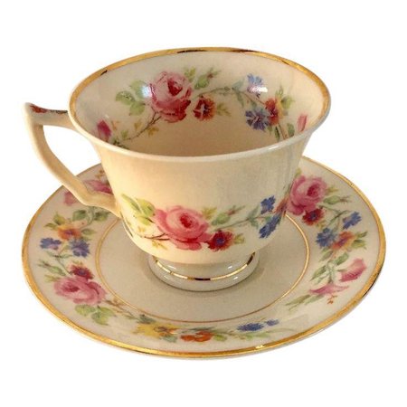 floral tea cup & saucer