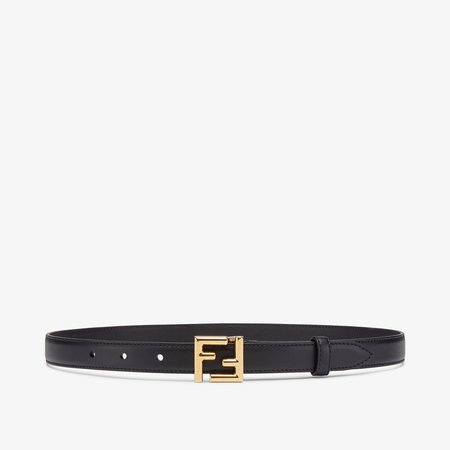 Black leather belt - BELT | Fendi