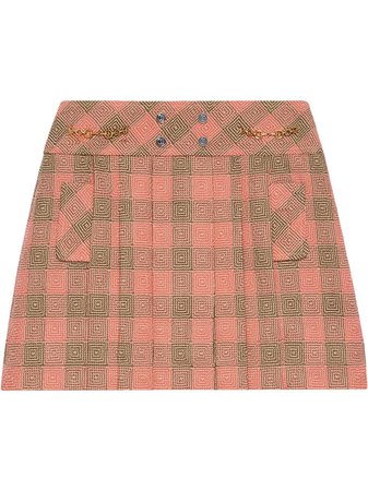 Gucci Optical check-pattern mini skirt
