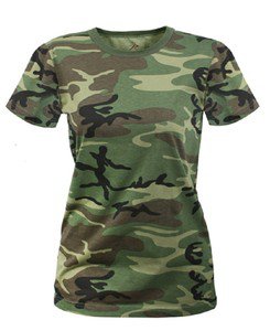 Women's Longer Woodland Camo T Shirt Just Released | eBay