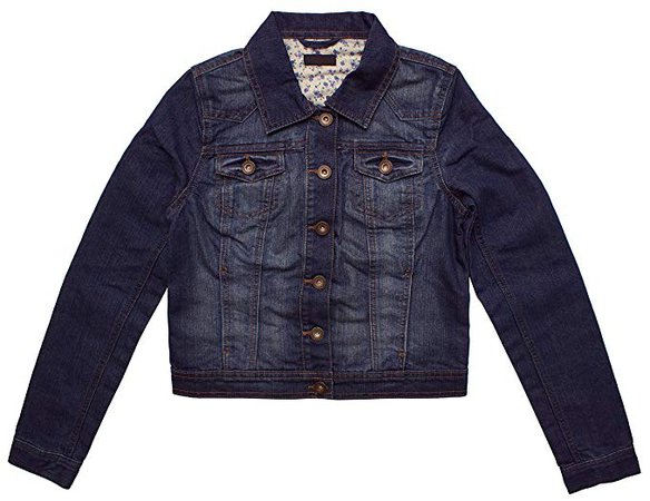 Womens Denim Jacket Western Style Fade Dark Wash Blue Coat UK Plus Sizes from 6 to 20: Amazon.co.uk: Amazon.co.uk: