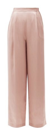rose silk pants