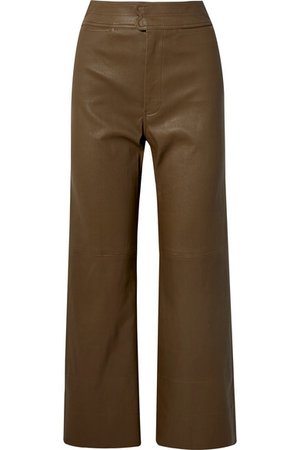 APIECE APART | Monterey leather straight-leg pants | NET-A-PORTER.COM