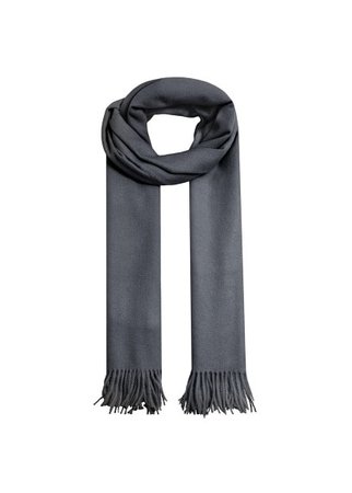 MANGO Fringed edge scarf