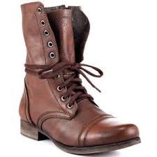 Brown Leather Combat Boots