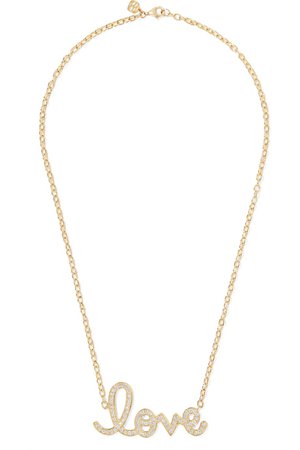 SYDNEY EVAN Love 14-karat gold diamond necklace - Google Search