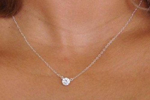 small silver necklace