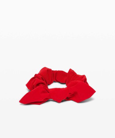 Lululemon Uplifting Scrunchie *Bow - Dark Red - lulu fanatics