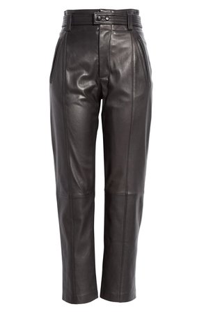 Joie Trula Belted High Waist Leather Pants | Nordstrom