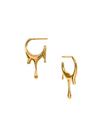 dripping gold hoop earrings jewelry
