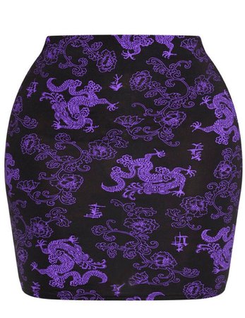 purple dragon skirt PLT