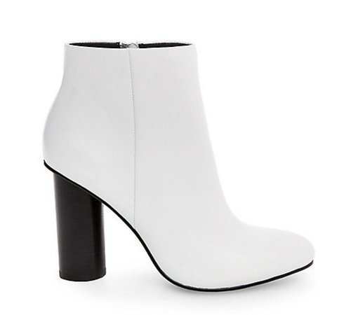 Black and White Heeled Boots
