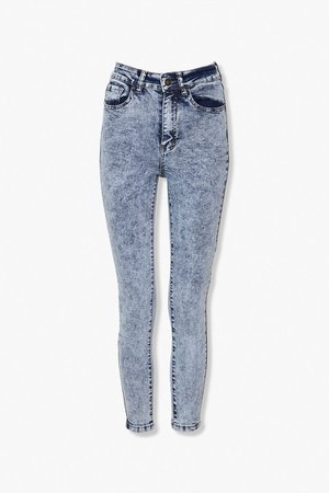 Stonewashed Skinny Ankle Jeans | Forever 21