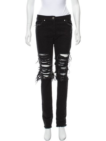 Christopher Kane Mid-Rise Straight-Leg Jeans - Clothing - CHI23127 | The RealReal