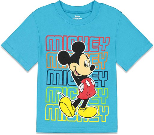 Amazon.com: Disney Mickey Mouse Little Boys Short Sleeve T-Shirt and Mesh Shorts Set Red 6: Clothing