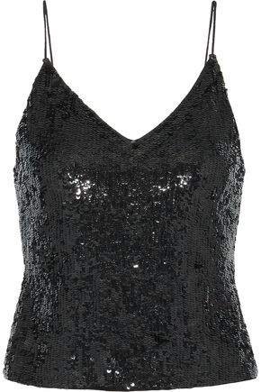 Delray Sequined Stretch-tulle Camisole