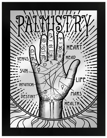 Palmistry Mirrored Tin Sign