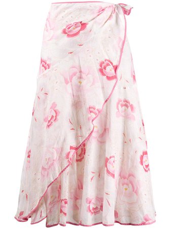 Kenzo Pre-Owned 2000's Floral Print Skirt | Farfetch.com