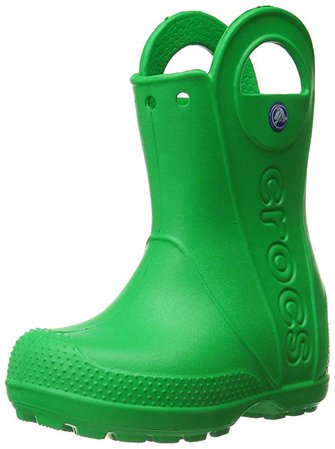 Amazon.com | Crocs Kids' Handle It Rain Boots, Easy On for Toddlers, Boys, Girls, Lightweight and Waterproof, Grass Green, 2 M US Little Kids | Boots