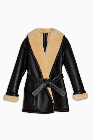 **Aviator Shearling Jacket By Topshop Boutique | Topshop