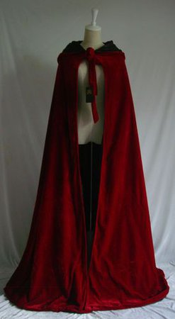 Dark red cloak