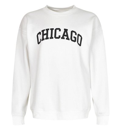 white Chicago sweatshirt