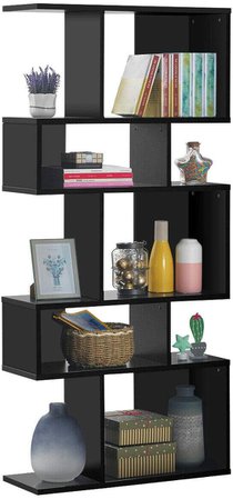 Amazon.com: Giantex Freestanding Ladder Bookcase, 5 Cubes Corner Storage Bookshelf, 5-Layer Shelves Closet Organizer Rack Display Cabinet (Black): Home & Kitchen