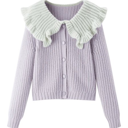 lilac knit cardigan