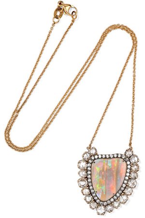 Kimberly McDonald | 18-karat rose gold, opal and diamond necklace | NET-A-PORTER.COM
