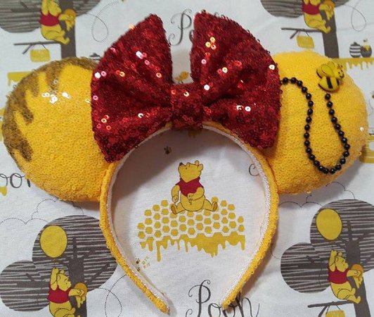 Winnie the Pooh honey bee Handmade Custom Mouse Ears inspired by Disney