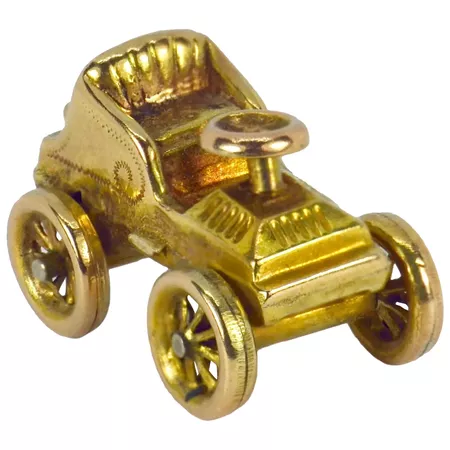 Gold Mechanical Car Charm