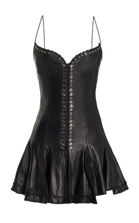 Cleavage Leather Mini Dress By Ludovic De Saint Sernin | Moda Operandi