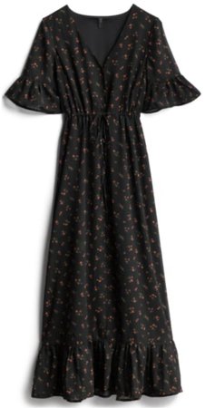 dark floral boho maxi dress