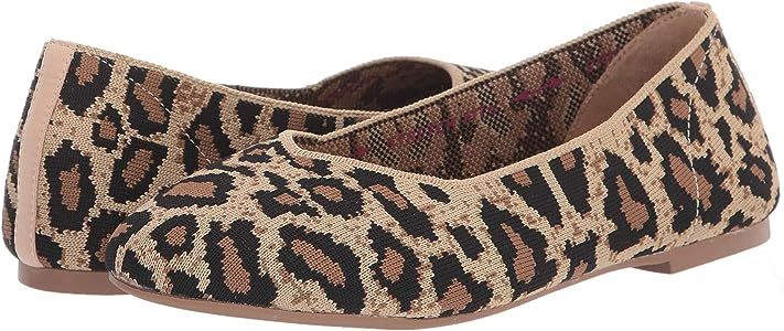Amazon.com | Skechers womens Cleo - Claw-some Leopard Print Engineered Knit Skimmer Skechers Women s Ballet Flat, Natural, 7 US | Fashion Sneakers