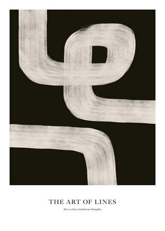 Art of Lines No1 Poster - Beige lines - desenio.com