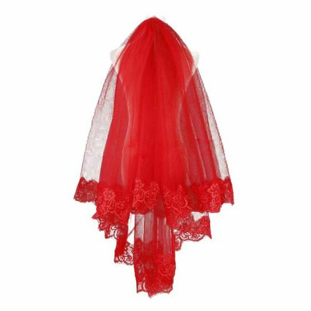 3 Meter Length Cathedral Wedding Veil Lace Edge Bride Mantilla Red U9w8 H1 for sale online | eBay
