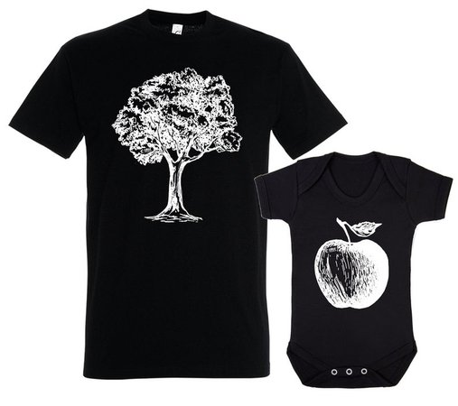 Apple Never Falls Far From Tree Print Mens T-Shirt Dad Baby | Etsy