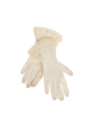 cream white gloves