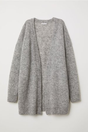 Mohair-blend Cardigan - Light gray melange - Ladies | H&M CA